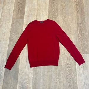 Express Red knit crew neck sweater, size small